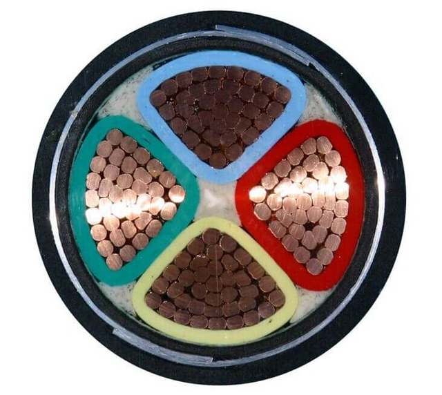 0.6/1KV 4 코어 35mm2 구리 YJV XLPE 절연 지하 PVC 피복 4c 35 평방 mm SWA STA 기갑 전원 케이블