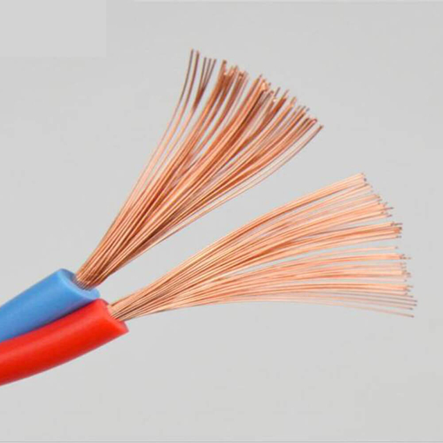 300/500V 2 코어 1mm 유연한 케이블 PVC 절연 PVC 피복 18awg 저전압 케이블 와이어