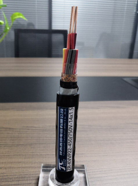 14x1.5mm2 난연성 PVC 구리 와이어 브레이드 쉴드 ZR-KVVRP 7 코어 8 코어 유연한 cvv 제어 케이블